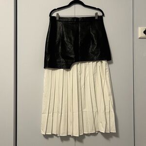Chic Asymmetrical Black and White Skirt